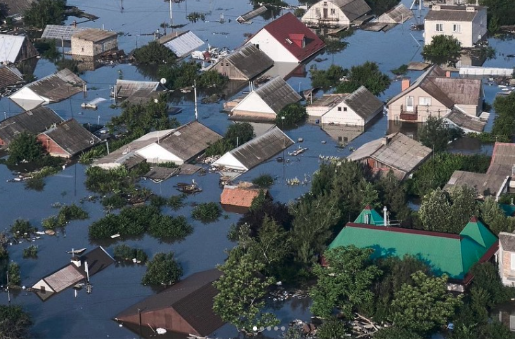 Ukraine-Überschwemmung