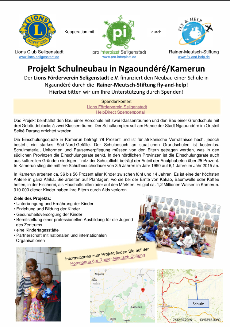 Projekt Schule Kamerun